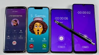 Incoming Calls Samsung Galaxy S9 + Samsung Galaxy S10e + Samsung Galaxy A32 and IPhone 13
