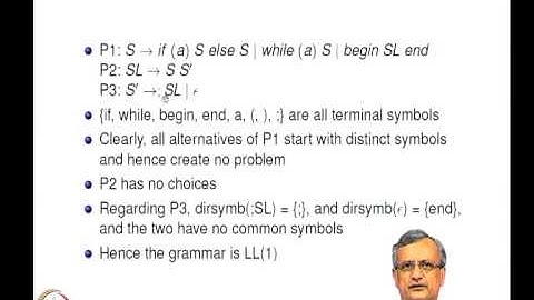Mod-03 Lec-07 Syntax Analysis: Context-free Grammars, Pushdown Automata and Parsing Part - 3