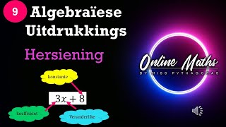 Algebraiese Uitdrukkings Graad9 L1 Hersiening Van Graad 8 Algebra