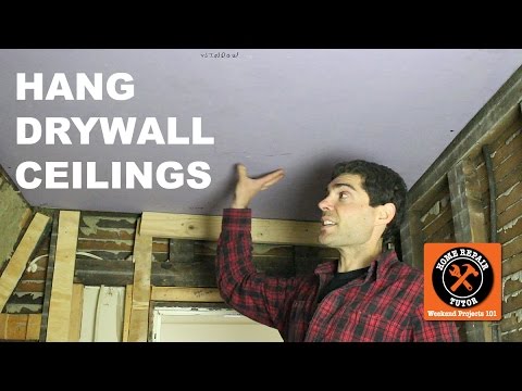 How To Hang Drywall Ceilings By Yourself 12 Steps With Pictures