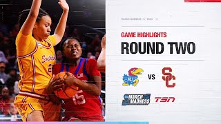 NCAA Women&#39;s March Madness Highlights: (8) Kansas vs. (1) USC