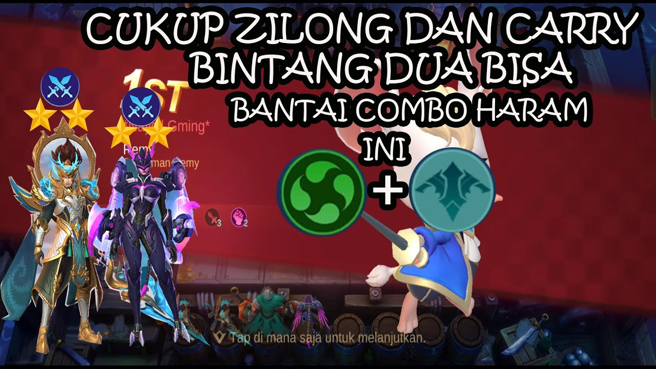 CUKUP ZILONG DAN CARRY BINTANG 2 BUAT BANTAI COMBO HARAM | MAGIC CHESS 