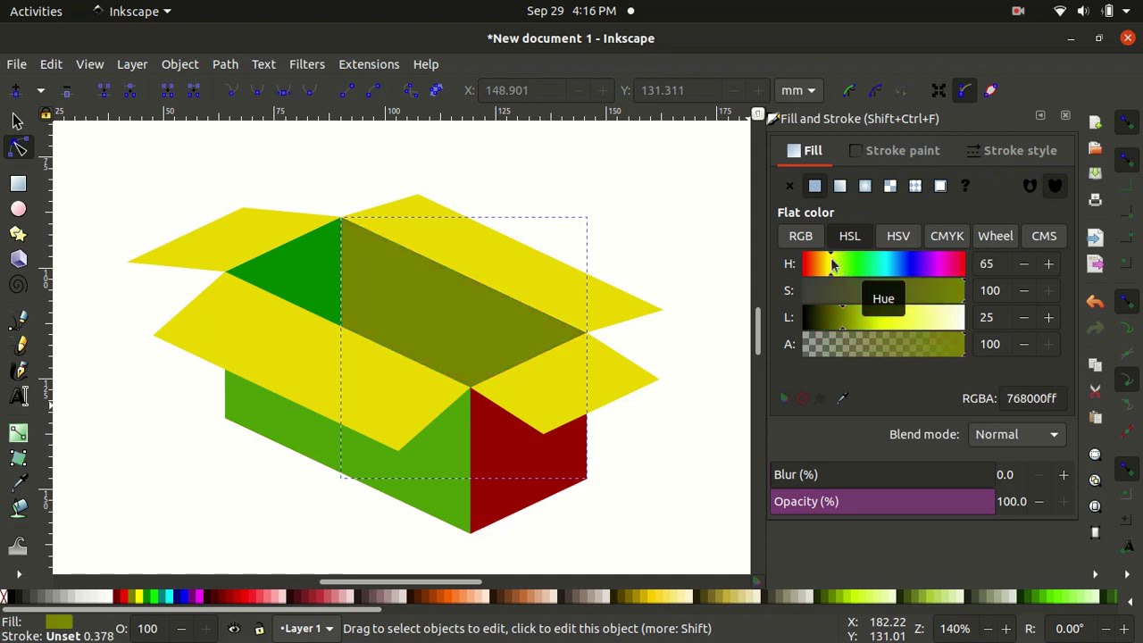Inkscape Tutorial: How to Easily Create a 3D Box - YouTube