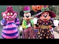 Halloween Disney Classic Character Montage 2016 at Disneyland Paris w/Cheshire Cat, Mickey, Minnie+