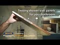 Testing shower wall panels for your bathroom