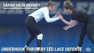 Underhook Throw-By Double Leg Defense Wrestling Moves With Sarah Hildebrandt Rudis