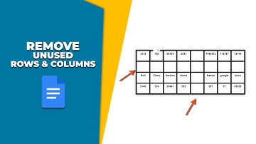 How to remove unused rows and columns in Google docs