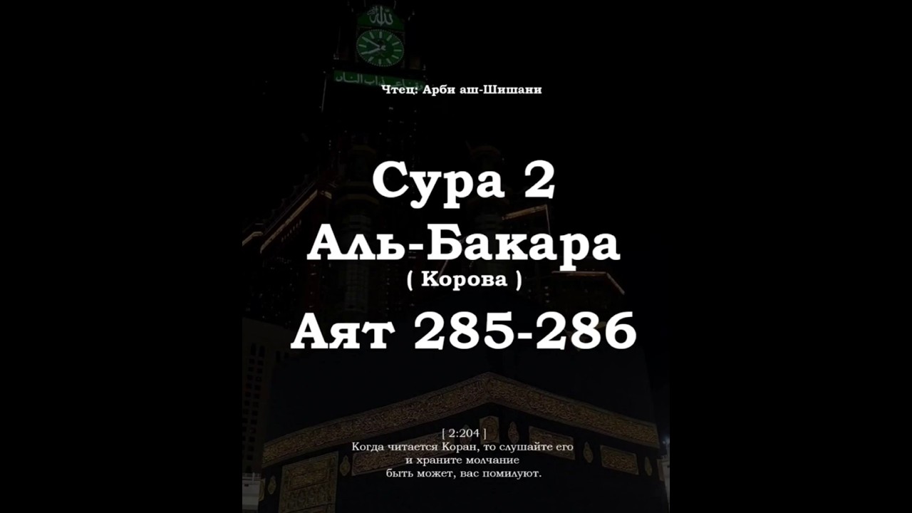 ﷽ | Сура 2 Аят 285-286| 📚 Сура : « Аль-Бакара » |🎙 Чтец : « Арби Аш-Шишани » | Koran Translate