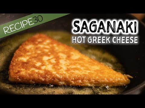 Here is the Greek flaming Cheese (Saganaki)
