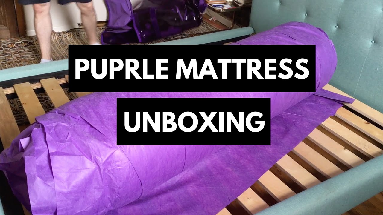 unboxing a purple mattress