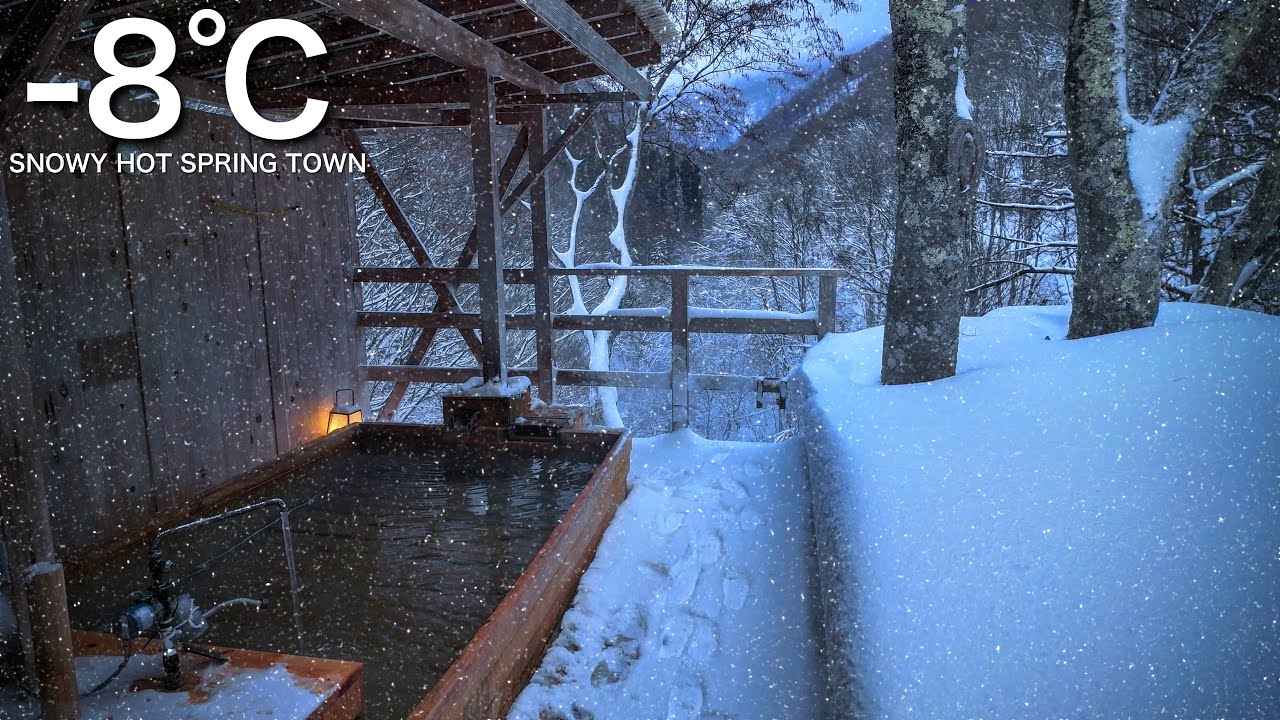 Я остановился в маленьком онсэн-городке в снежном регионе Японии | Нагано