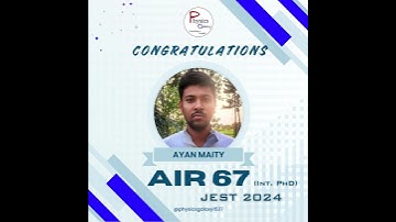 PHYSICS GALAXY JEST Result 2024|JEST 2024 Topper|AIR 67|@physicsgalaxy1537