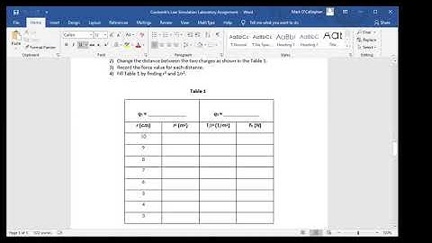Lab Session for Coulombs Law Simulation (Chap 18)