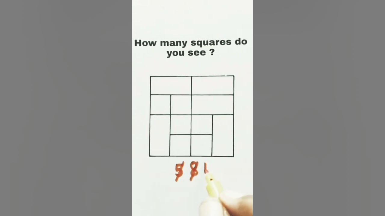 How many squares do you see?? YouTube