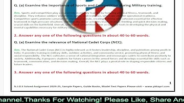 Nios Military Studies 374 Solved Assignment 2025  NIOS TMA Answer 2024 25 Military Studies 374 Class