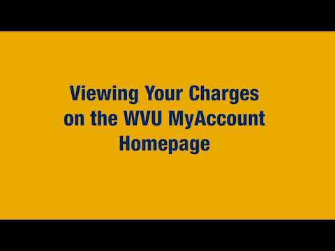 Viewing Charges on Your WVU MyAccount Homepage