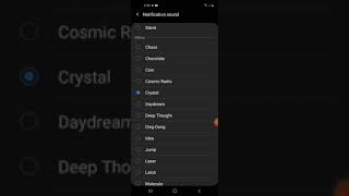 Samsung Galaxy A21s notifications tones