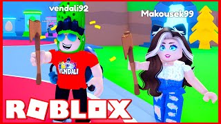 MAKKY A VENDA KÁCÍ DŘEVO!😂🌳🪓 Roblox w/@Makousek