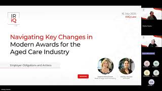 Navigating Modern Award Changes in Aged Care | IRiQ Webinar Series #2