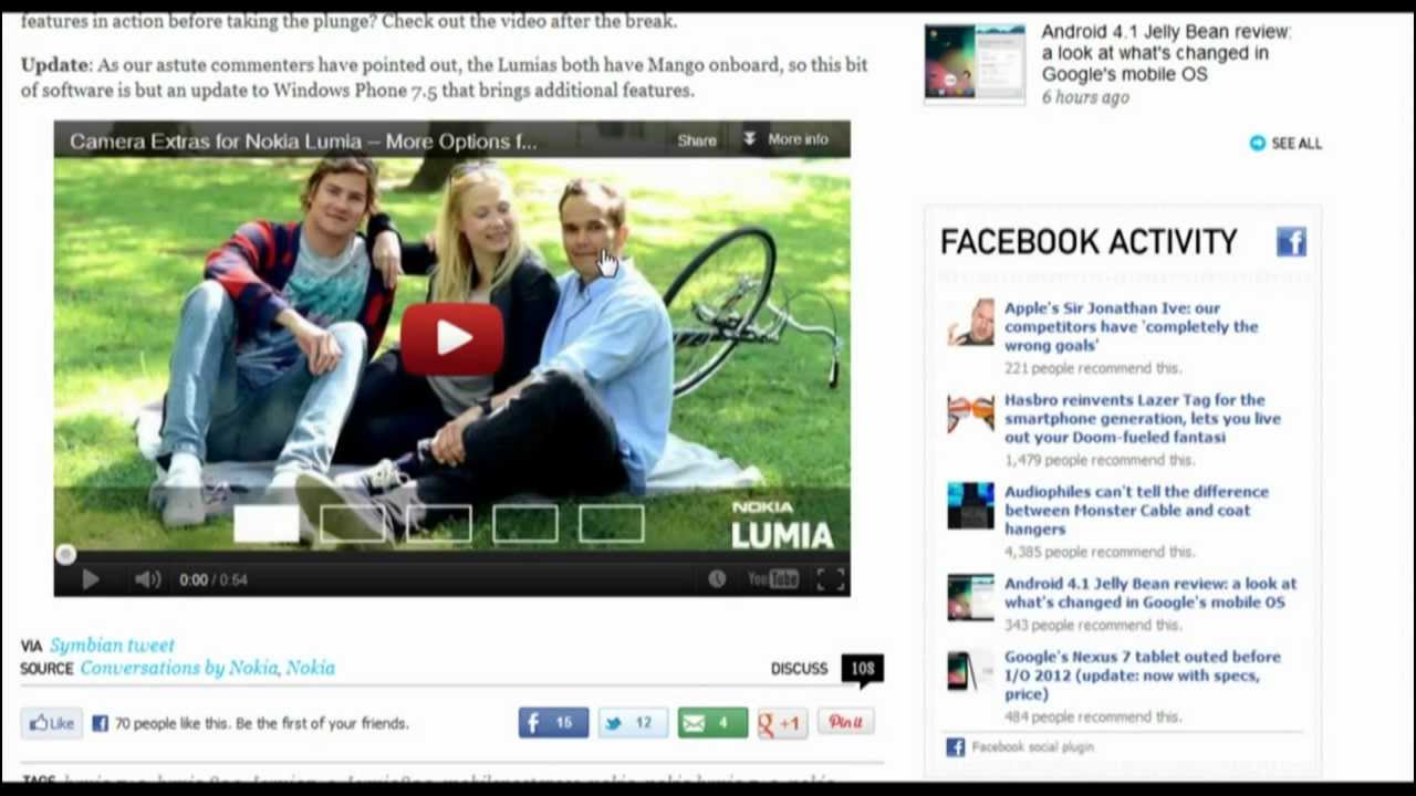 Tech News: Nokia Lumia 800 and 710 Get Windows Phone 7 Mango