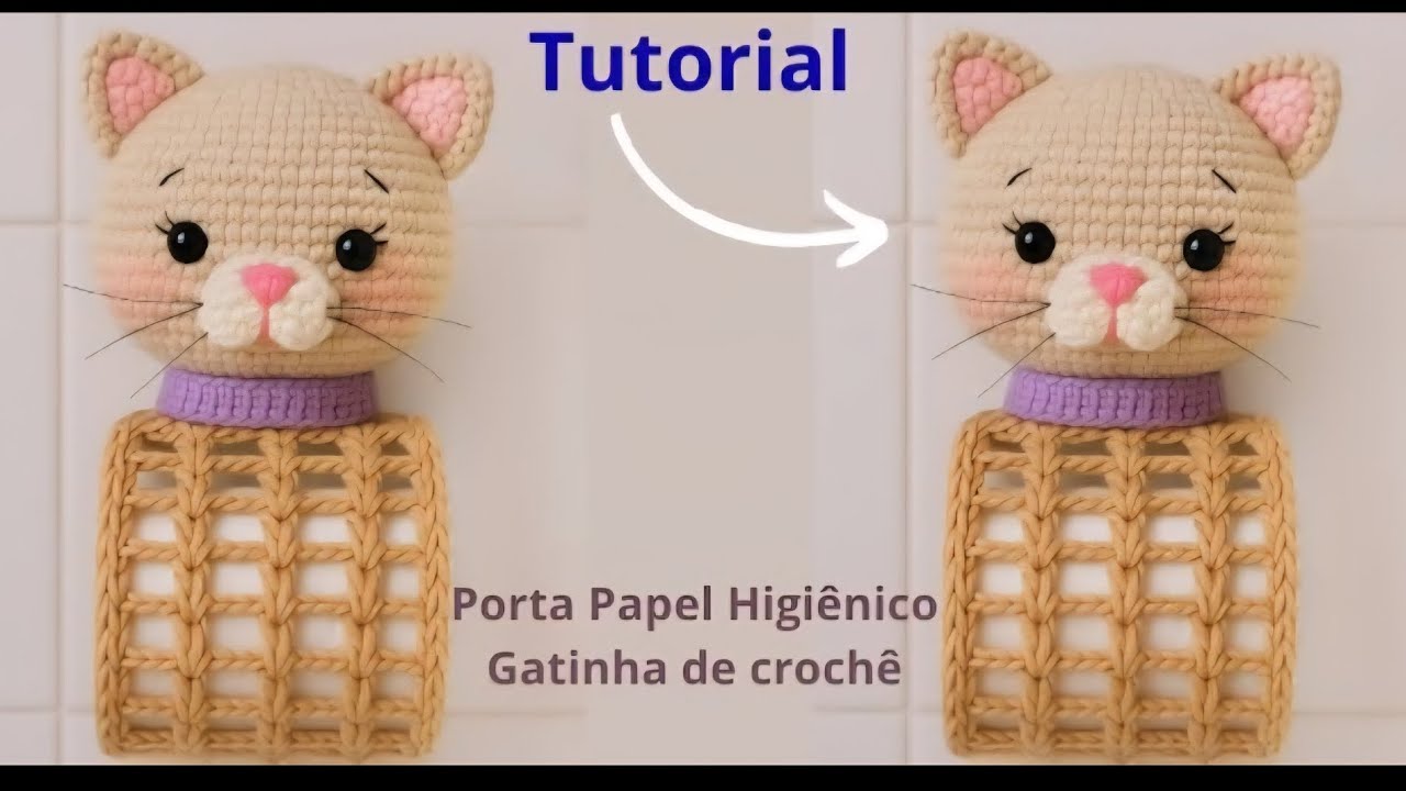 PORTA PAPEL HIGIÊNICO DE CROCHE PARTE 2