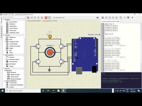 Motor DC with Arduino in SimulIDE