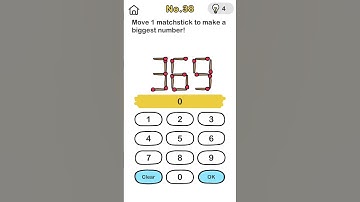Brain Out - Can you pass it? No. 38 Move 1 matchstick to make biggest number #brainout #puzzlegame
