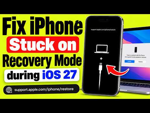 Fix iPhone Stuck on Recovery Mode during iOS 27.0.1 - Support.apple.com/iphone/restore screen