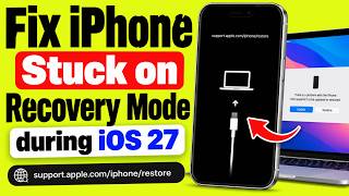 Fix iPhone Stuck on Recovery Mode during iOS 27.0.1 - Support.apple.com/iphone/restore screen