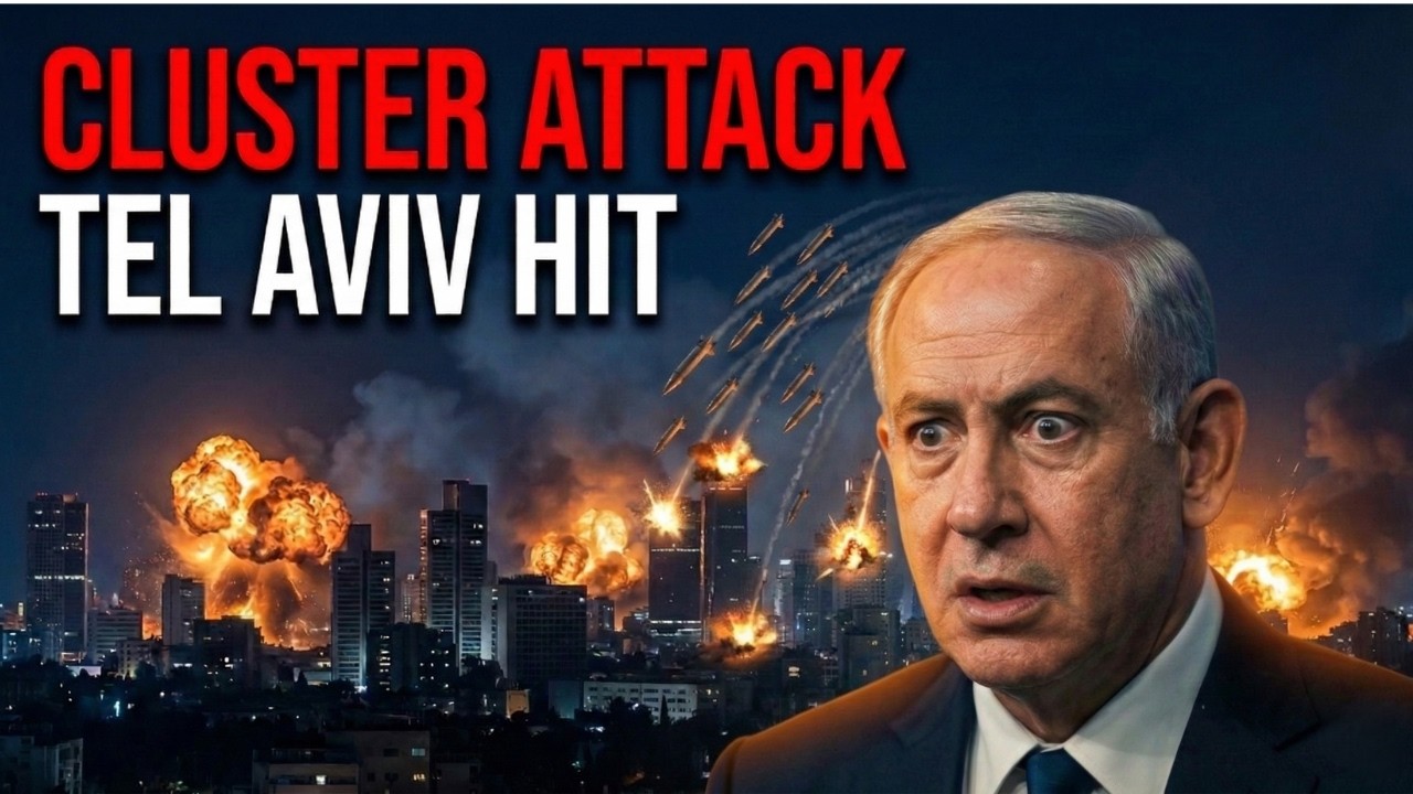 Iran Fires Cluster Munitions At Tel Aviv| Multiple Impacts In Central Israel Right Now