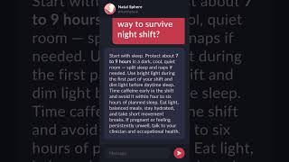 What is the best way to survive night shift?