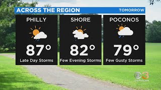 Philadelphia Weather Isolated Gusty Storms