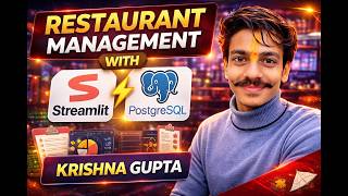 Restaurant Management System 🍽️ | Streamlit + PostgreSQL Project | Python Full Tutorial