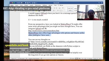 DIY algo trading vs pro retail platforms