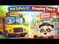 BabyBus Cartoon Game 🚍🛒 | Bus Safety & Shopping Learning Video for Kids