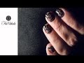 MOYOU stamping flowers + black gel polish manicure step by step #Ira Vakula Nail Art