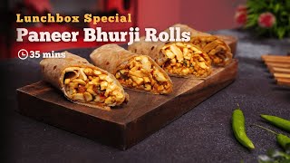 Irresistible Lunchbox Special Paneer Bhurji Rolls | Lunchbox Recipes | Cookd