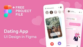 Dating App UI Design in Figma | Web Design Speedart Tutorial + Free .fig Project screenshot 5