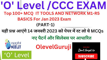 O Level Question Paper 2023 |O Level Marathon Class|O level IT Tools(m1-r5.1) Model Paper 2023