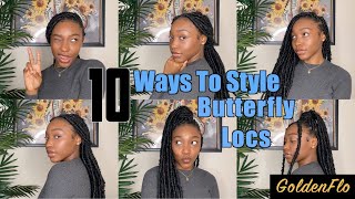 10 Ways To Style Your Waist-Length Butterfly Locs! | GOLDENFLO