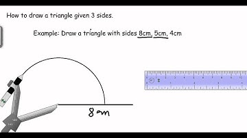 how to draw a triangle given 3 sides  avi