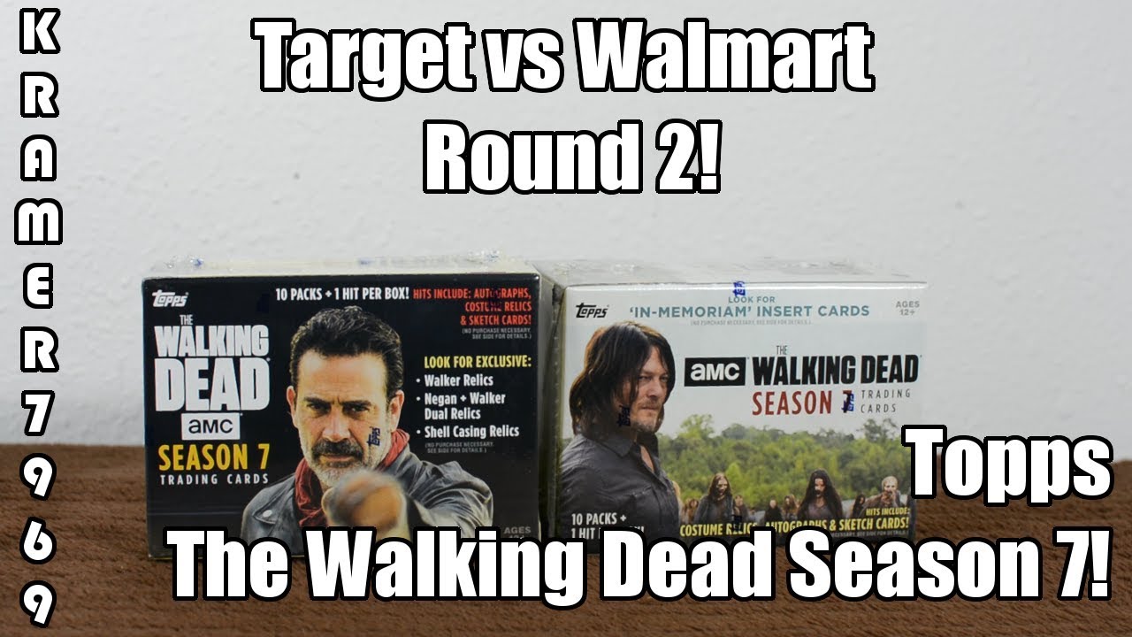 Walmart Topps TWD vs Target Topps TWD Season 7