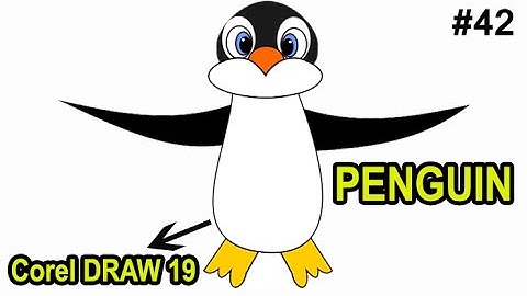 Corel Draw me Penguin kaise banaye | How to Create Penguin in Coreldraw | CorelDraw19 #Design #042