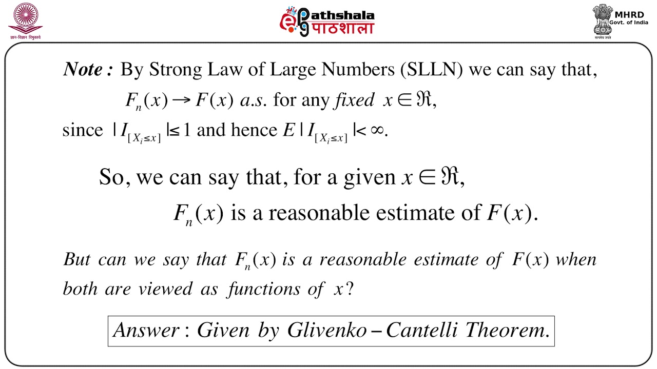 Glivenko Cantelli Theorem - YouTube