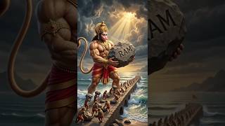 हनुमान जी द्वारा बनाए गए पत्थरों के सेतु – राम सेतु की अद्भुत कथा#ai #ai #shorts#trendingshorts