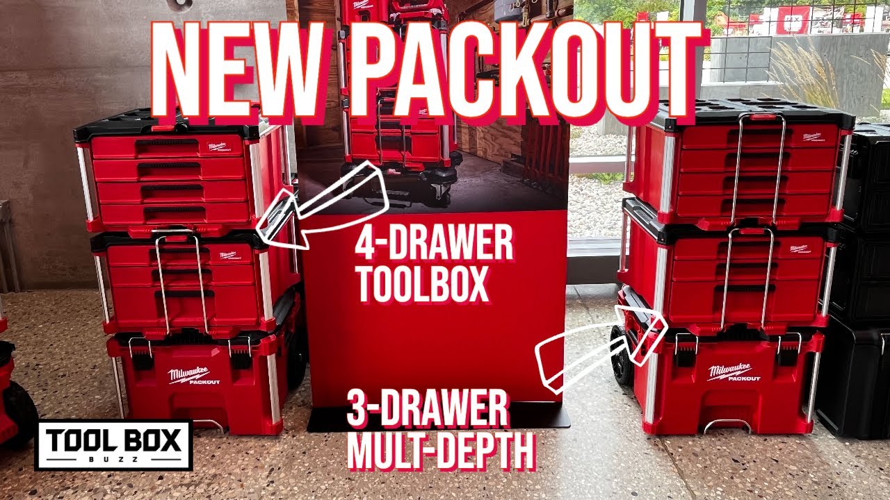 Milwaukee PACKOUT Muti-Depth 3 Drawer and 4-Drawer Tool Box 