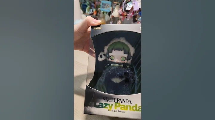 ASMR Unbox new Skullpanda Lazy Panda Plush Pendant! She's so detailed! #popmart #unboxing #blindbox