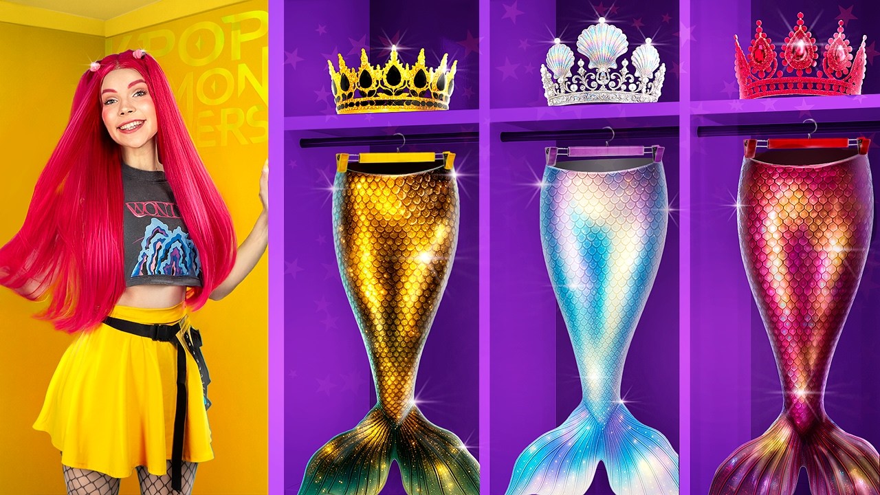 Мира превращается в K-Pop русалку! Преображение K-Pop Demon Hunters в реальной жизни