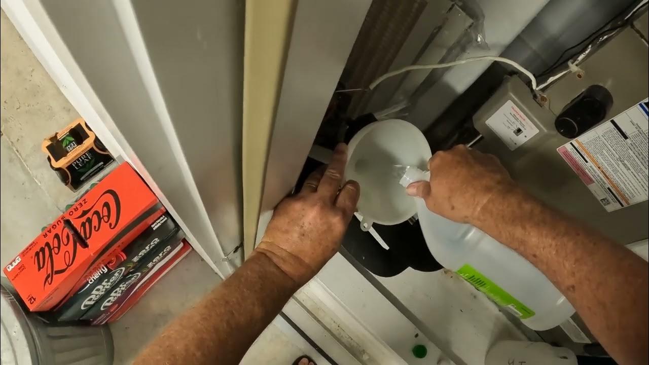 Flushing your condensation line on your HVAC system YouTube