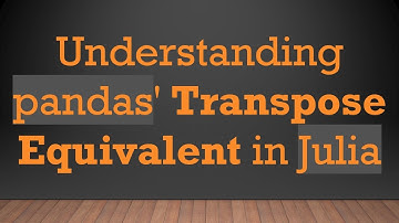 Understanding pandas